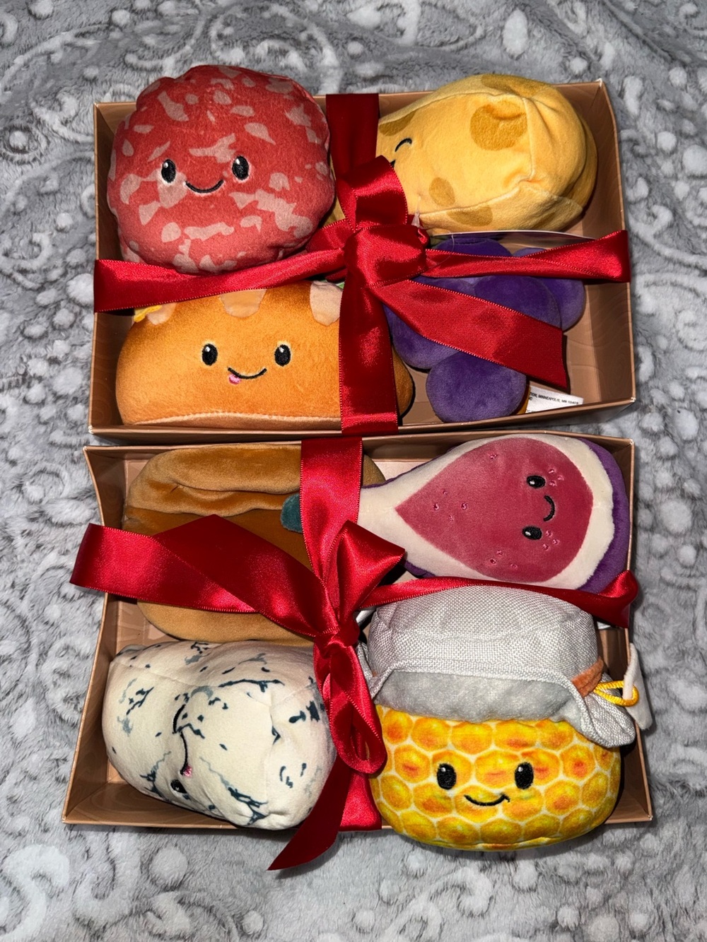 Gigglescape Charcuterie Plush Food 8 Piece Set 2 Boxes NEW